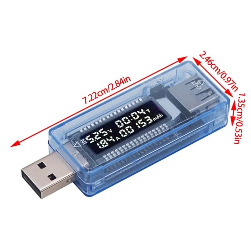 Портативный USB-измеритель мощности с мониторингом напряжения и тока в реальном времени для тестирования электроники
