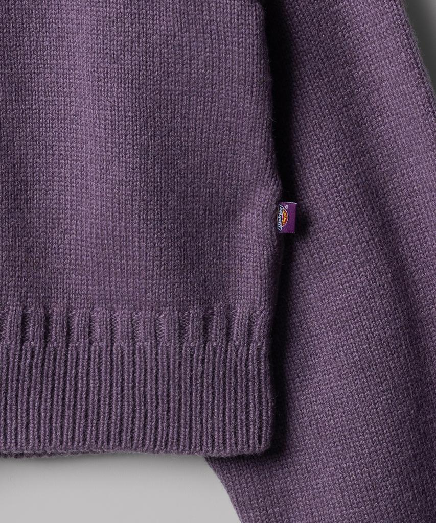 DICKIES Embossed Logo Pullover Crop Knit Purple