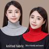Premium Knitted Girls' Snood: High-Neck Faux Collar for Autumn & Winter, Cervical Support, Warm Wool Pullover
