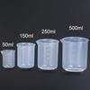 6Pcs/set Clear Plastic Graduated Measuring Cup Without Handle for Baking Beaker Liquid Measure Jug Cup Container
