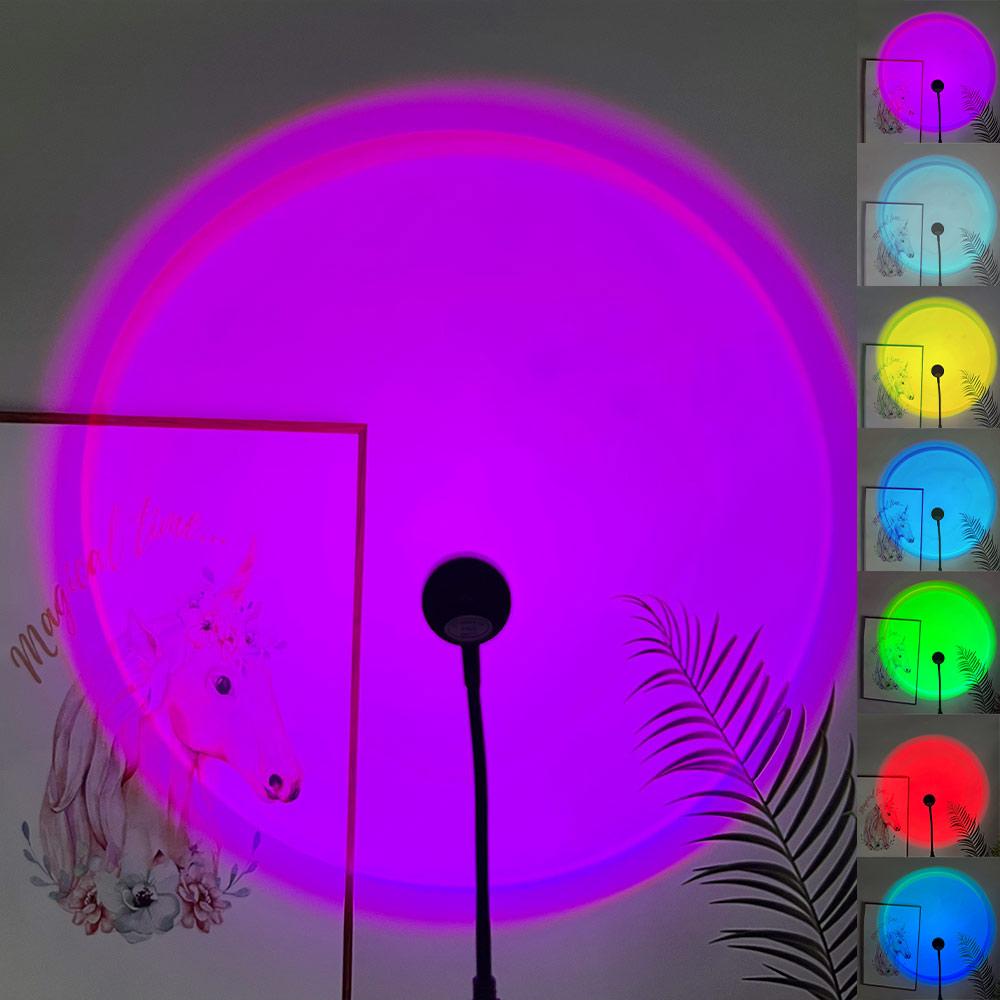 Decoration Rainbow Projector Lamp Photography Background Lights Atmosphere Night Light Sunset Lamp