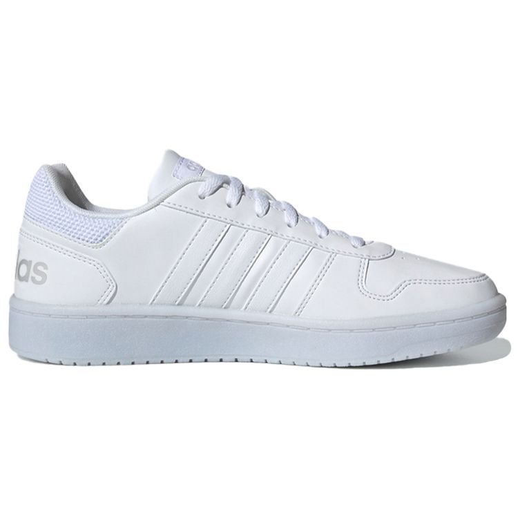 Adidas Neo Hoops 2.0 Non-Slip Durable Low-Top Skate Shoes Women Sneakers White EE7896