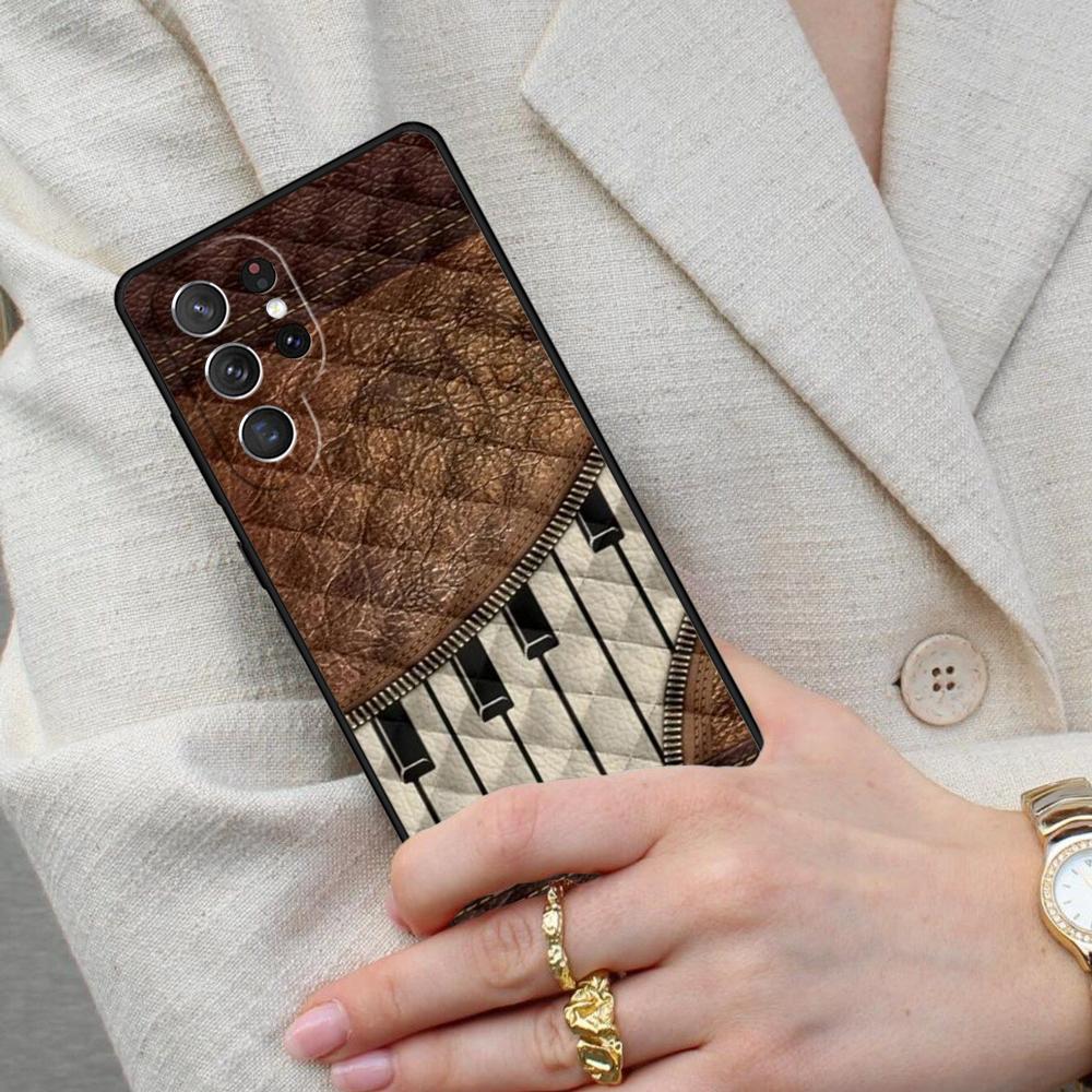 Piano Keys Musical Cell Phone Case for Samsung Galaxy S26 Ultra S25 S24 S23 S22 S21 S20 Note10 Cover