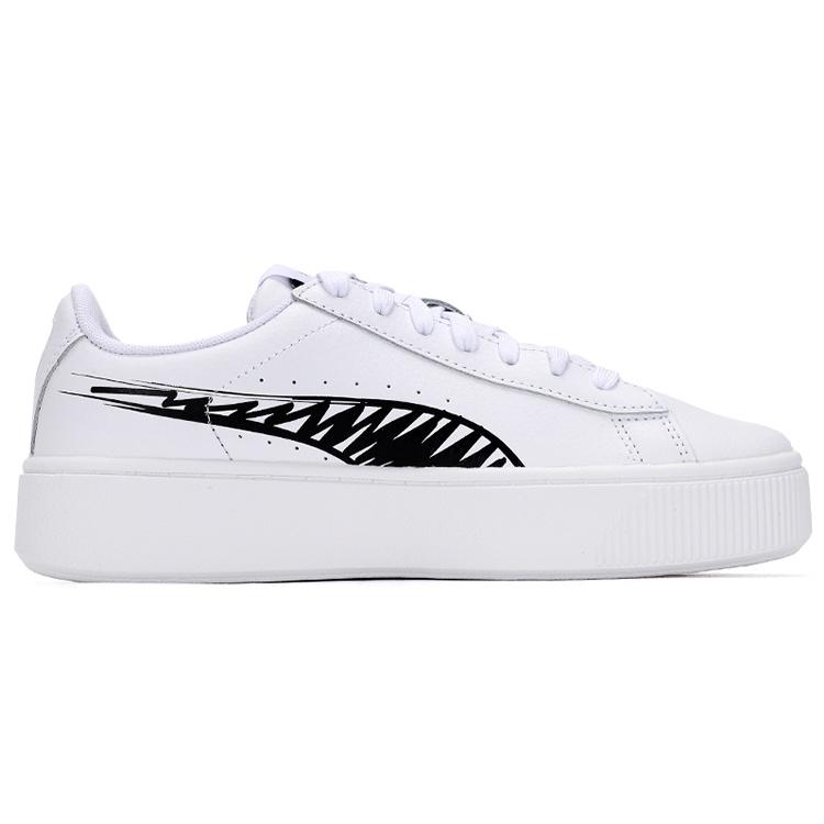 (WMNS) PUMA Vikky Stacked L Sketch Sneakers White/Black Women's 385549-01