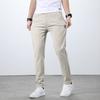 Летние легкие брюки кэжуал с эластичной талией для мужчин Слегка прямого кроя Ультратонкая ледяная шелковая ткань