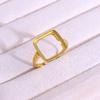 Элегантное регулируемое кольцо в корейском стиле, открытое, из стерлингового серебра S925 с золотым покрытием