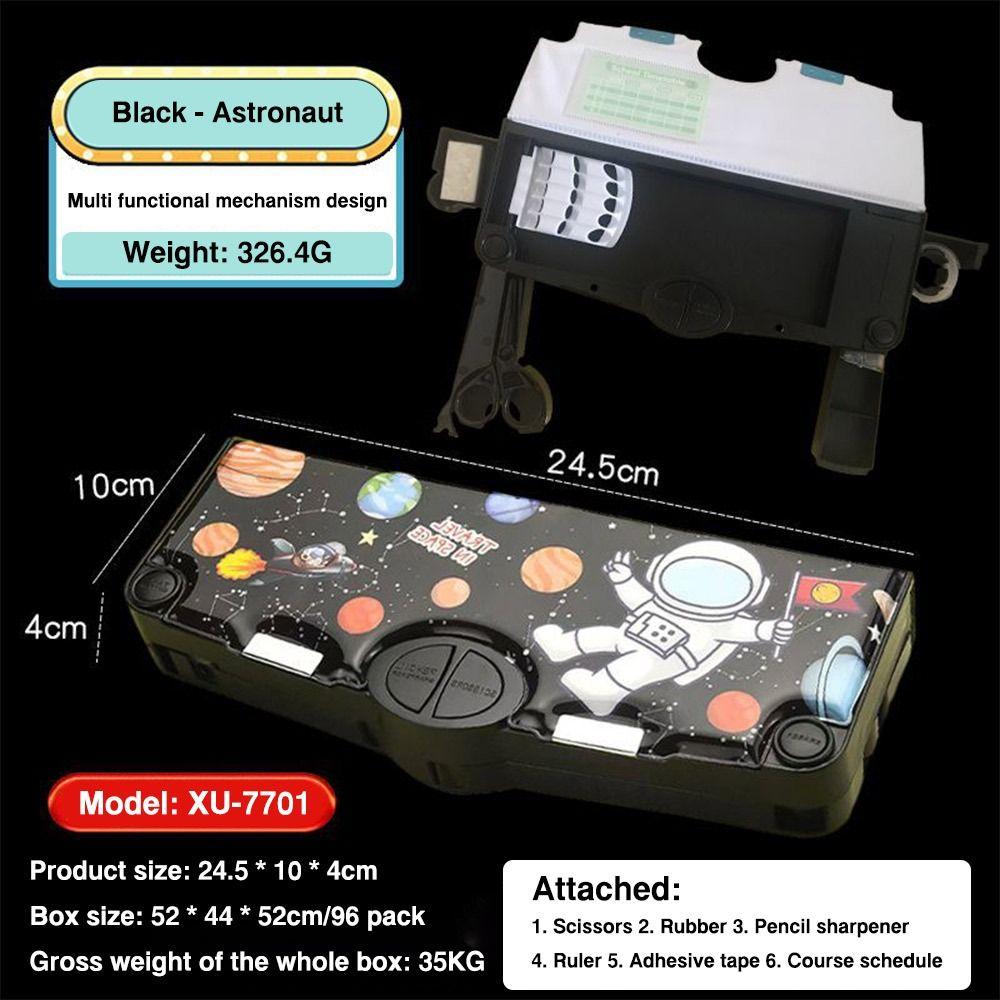Двухслойный пенал Большой емкости Коробка для хранения канцелярских принадлежностей Пенал Подарок для студентов