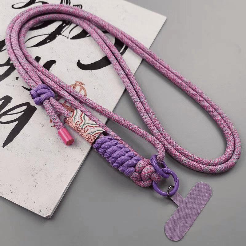 Ins Chinese Style Mobile Phone Lanyard Crossbody Adjustable Strap Couple Cellphone Hanging Decoration Climbing Anti-lost Rope