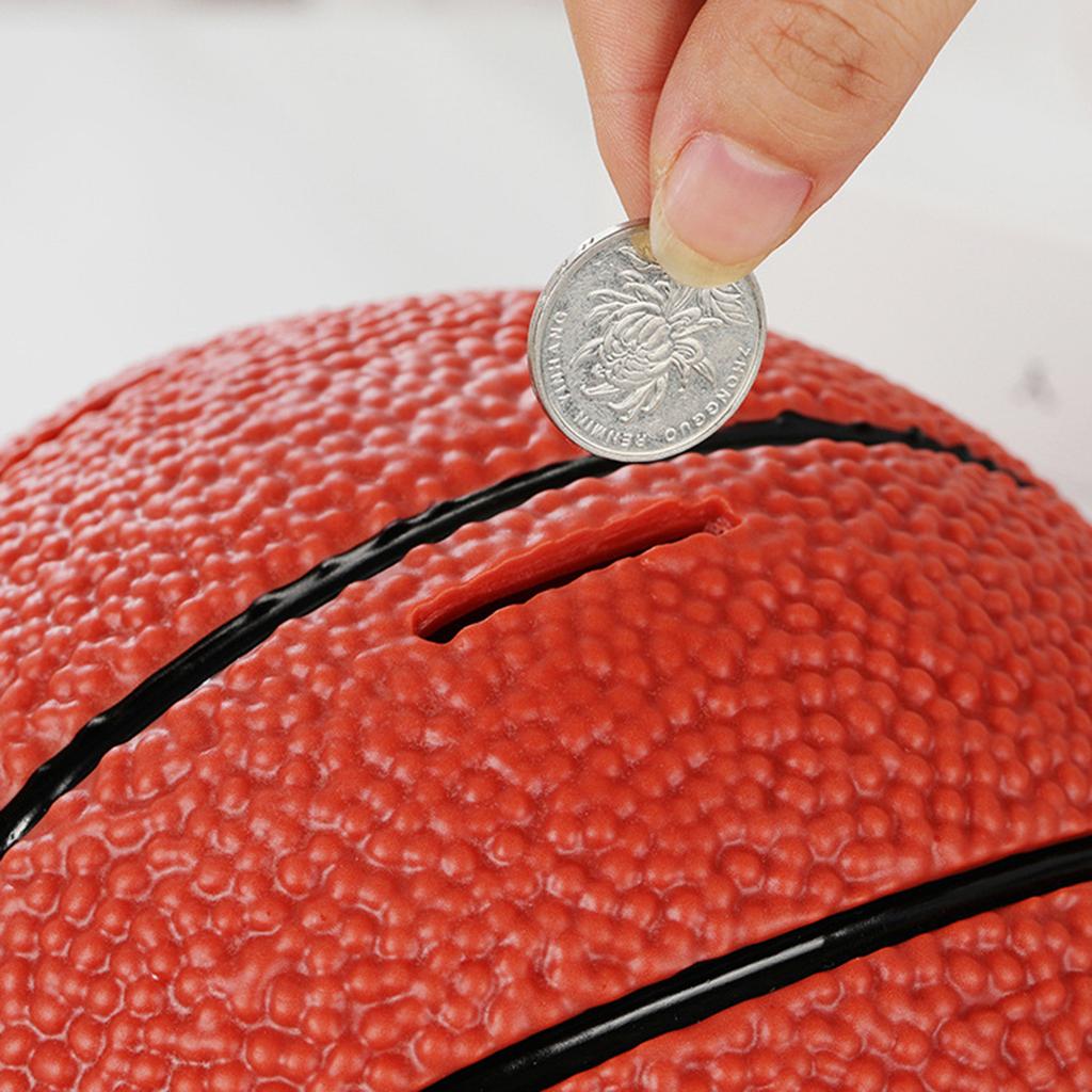 Спортивные копилки Практичный контейнер для хранения монет в форме баскетбольного/футбольного мяча Небьющийся контейнер для денег