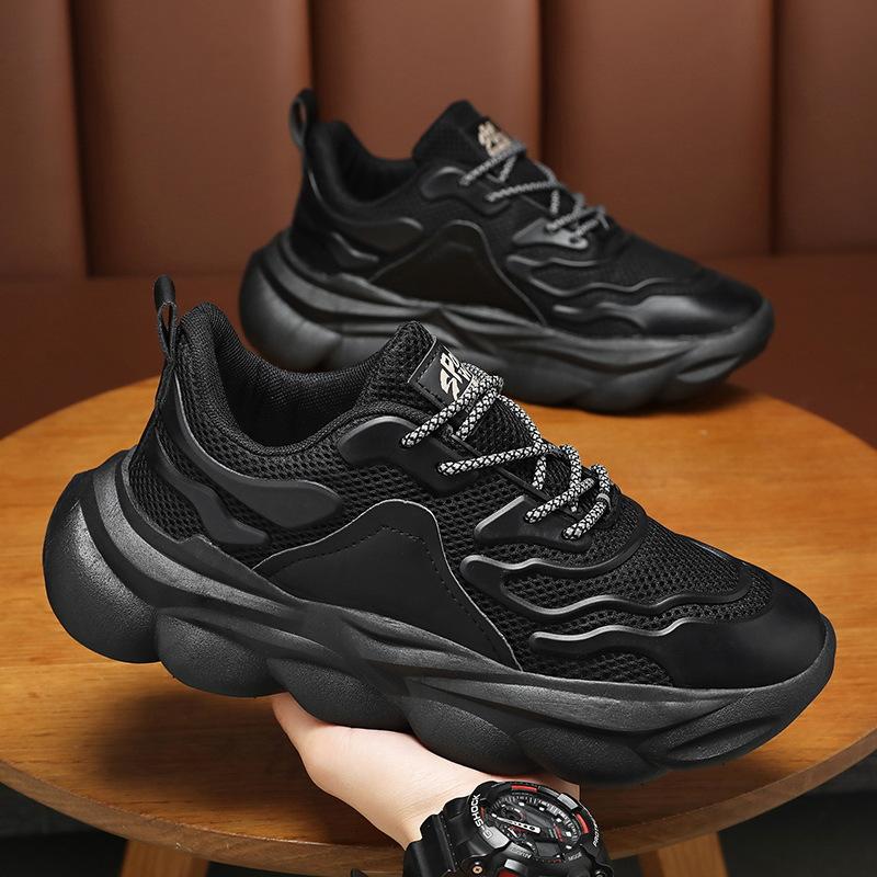 Outdoor new men's casual fashion versatile sports shoes student mesh running shoes platform low-top men's shoes
