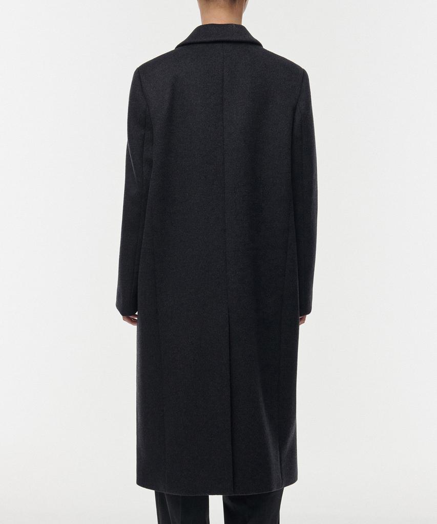 Musinsa Standard Woman Women'S Cashmere Blend Double Chester Long Coat [Charcoal Grey]