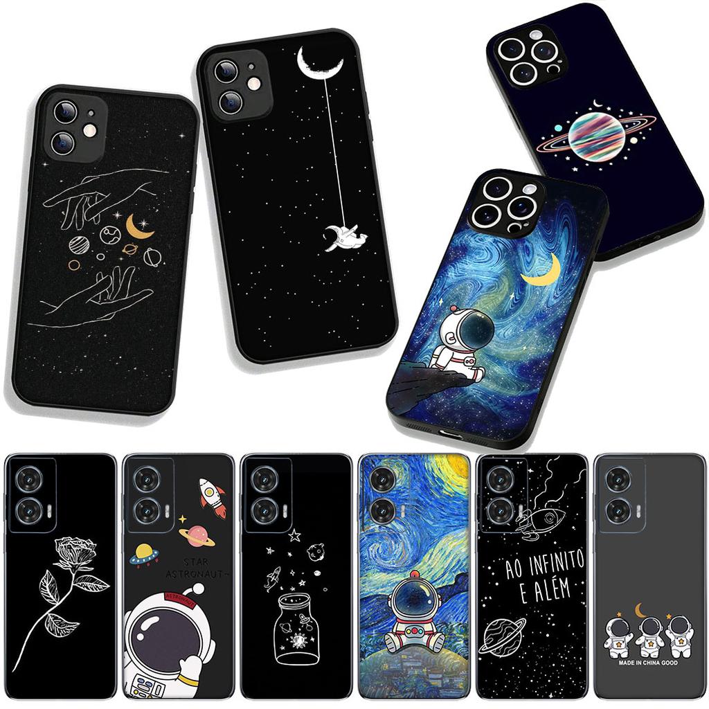 Galaxy Moon Astronaut Stars Universe for Motorola Moto Edge 70 60 Fusion 40 NEO Pro G Stylus G56 G96 G71 G73 G52 G42 G51 Case