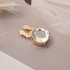 Rhinestone Flower Sleeve Button Brass Base Button Cover Clip  Blouses Shirt Accessories