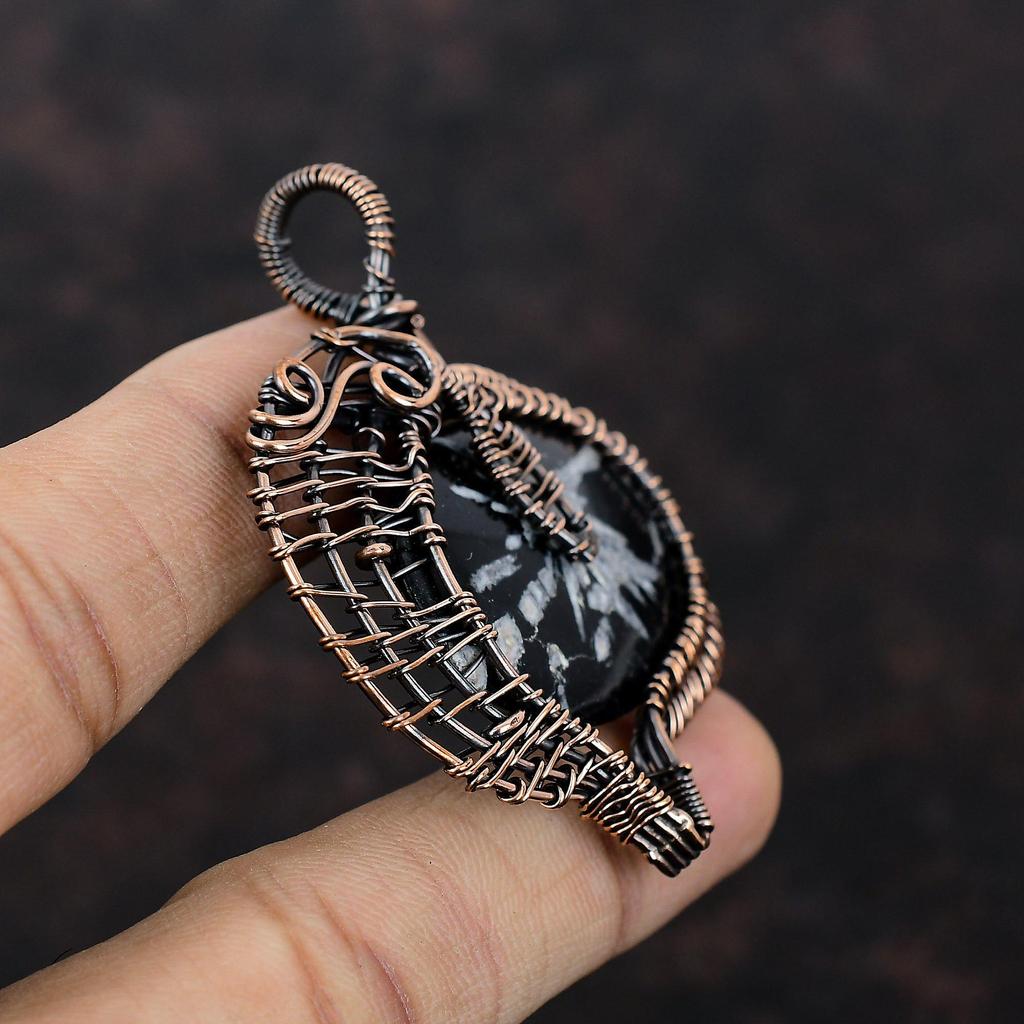 Кулон с хризантемой, кулон с драгоценным камнем, кулон с медной проволокой, ювелирные изделия с хризантемой, кулон ручной работы, медная проволока, ювелирные изделия для подарка