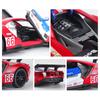 Масштаб 1/32 Ford V8 GT, литая под давлением модель автомобиля, игрушечный автомобиль с откатным механизмом, звуком и светом для детей, коллекция подарков для мальчиков и девочек