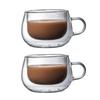 Double Wall Glass Mug High Borosilicate Heat Resistant Coffee Cup With Handle Milk Tea Cold Beverage Clear Cups Kitchen Tools