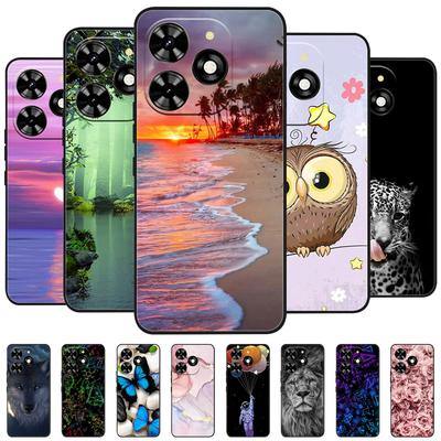 Для Tecno Spark 20 20C Чехол-бампер Силиконовый Мягкий Мраморный Черный Funda Coque для Tecno Spark 20 Pro Защитные Чехлы Spark20