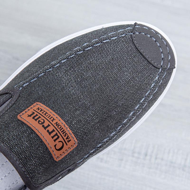 Мужские летние дышащие кеды-слипоны из парусины - Модные повседневные board shoes