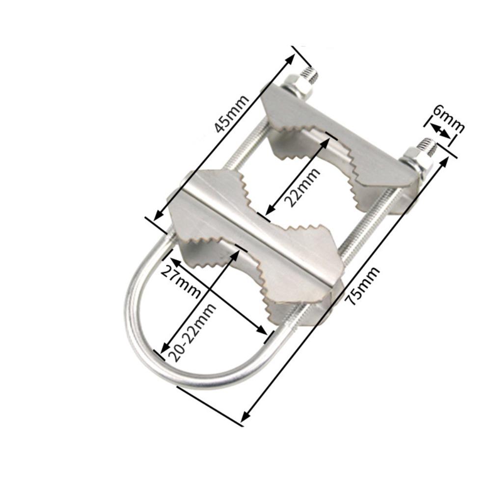 Adjustable Mast Mounting Clamp U-Bolt Fastening Pipe Fixing Clamp Outdoor Use
