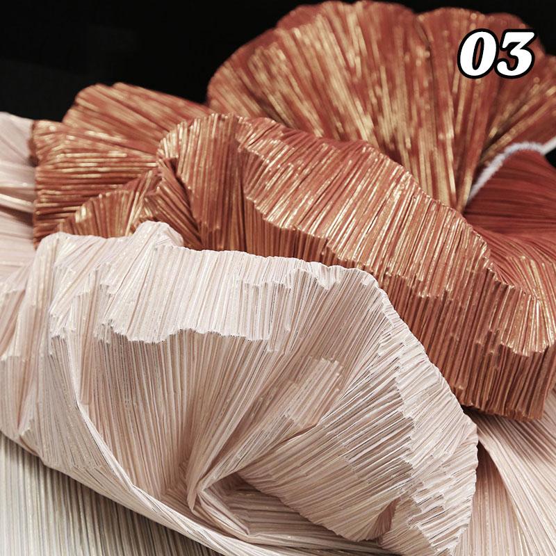 Gradient Organ Pleated Fabric Wrinkle Texture Fabric Wedding Background Printmaking Costume Material Decor Designer Fabric