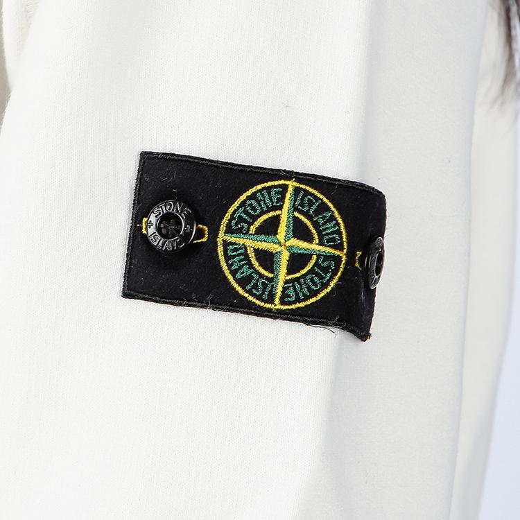 STONE ISLAND Детская толстовка Ss23 Однотонная с круглым вырезом и длинным рукавом Детская толстовка Белый 781661340-V0001