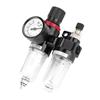 Black Air Filter Regulator Lubricator Semi-Auto Drain Valve Pneumatic Regulator Lubricator