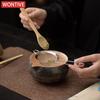 Винтажный японский набор для матча Power Yin Бамбуковый венчик Чайная ложка Керамическая чаша Традиционные чайные наборы Домашние инструменты для приготовления чая Аксессуары