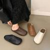 Retro Black Lazy Loafer Single Shoes Women's Shoes 2025 New Autumn Korean Version One-pedal Bag Head and Half Slippers