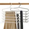 5 Tier Non Slip Multi Layer Clothes Hanger for Wardrobe Organization Space Saving Closet Storage Rack for Pants Ties and Scarves