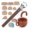 AEE2-Pottery Handle Making Tool With 9 Pcs Mug Handle Mold Adjustable Clay Pottery Tools  Tools Pottery Trimming