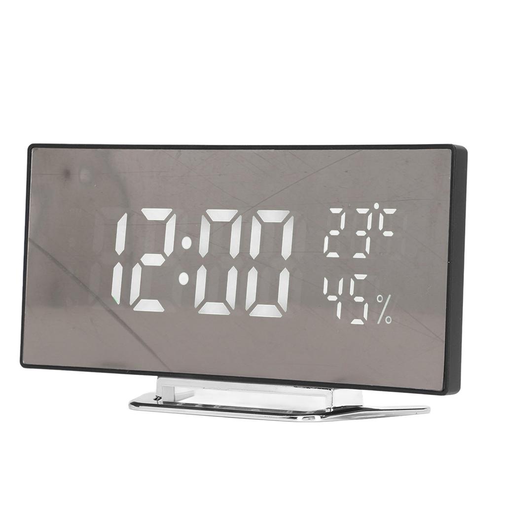 Светодиодные цифровые часы с 3 уровнями яркости и функцией повтора сигнала, питание от USB-батареи, электронный зеркальный будильник с