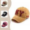 New Old Fashioned Baseball Cap Retro Simple American Denim Embroidered Letters Sun Protection Sun Protection Versatile Baseball Cap