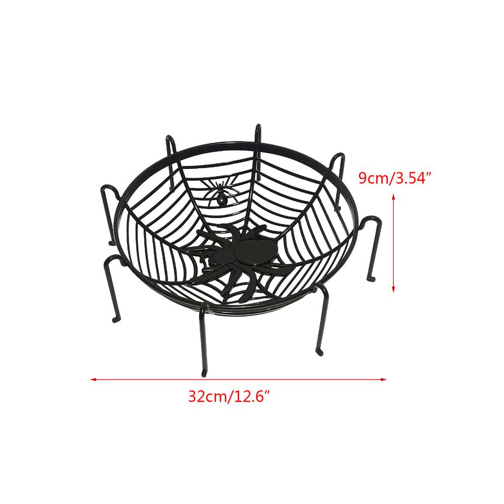 Halloween Spiders Web Fruit Bowls for Trick or Treats Candy Spiders Cobweb Shape Fruit Holder Halloween Fruit Baskets