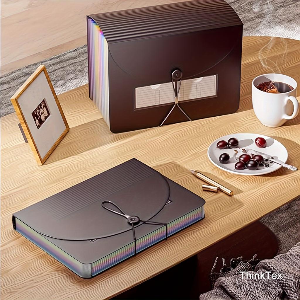 1 шт. Органайзер для файлов на 25 карманов, Расширяющийся пластиковый бокс для хранения, Папки-органайзеры для бумаги/документов/квитанций (Формат A4/Letter) Папка-стойка