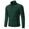 Korean Style Autumn Winter New Men Half Zip Sweater Knitwear Casual Personalized Warm Trendy Slim Fit Pullover Top
