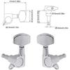6Pcs Metal Guitar Tunings Pegs Key Tuners Machine Head Knob Guitar String Tunings Peg Guitar Replacement Part Enduring