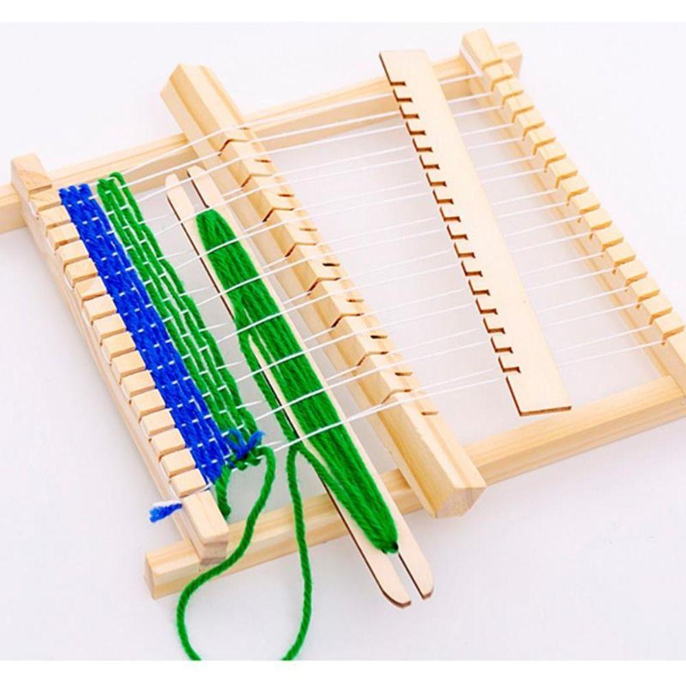 Wooden Wooden Weaving Loom Starter Kit DIY Hand-Woven DIY Woven Set  For Children Kids Gifts
