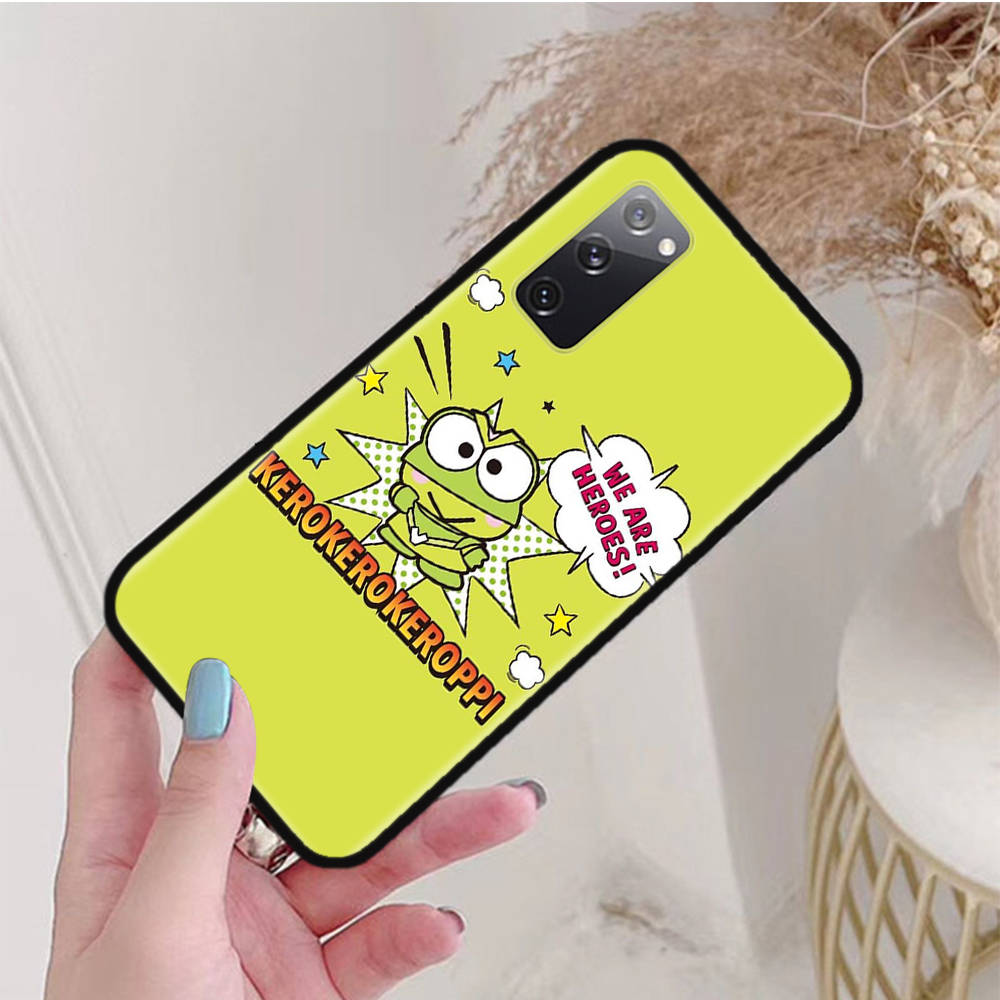 Black Case for iPhone 16 15 Plus 14 13 12 11 Pro 8 6 SE XR XS Max P30 Nova 5T Y5P Y6 Y7 Y8P Y9 Realme C30 C33 C31 L-23 Frog Keroppi