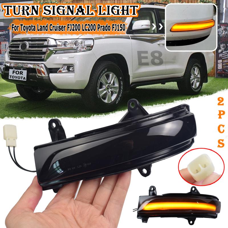 Боковое зеркало заднего вида Светодиодный повторитель сигнала поворота Для Toyota Land Cruiser LC200 FJ200 Prado FJ150 2010-