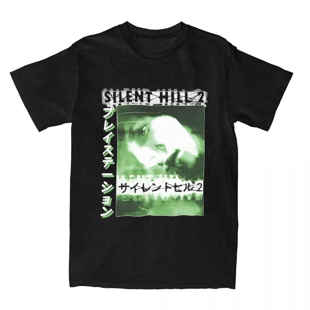 Silent Hill 2 Accessories Shirt Men Women Survival Horror Game Vintage Printed Tee Shirts#Color