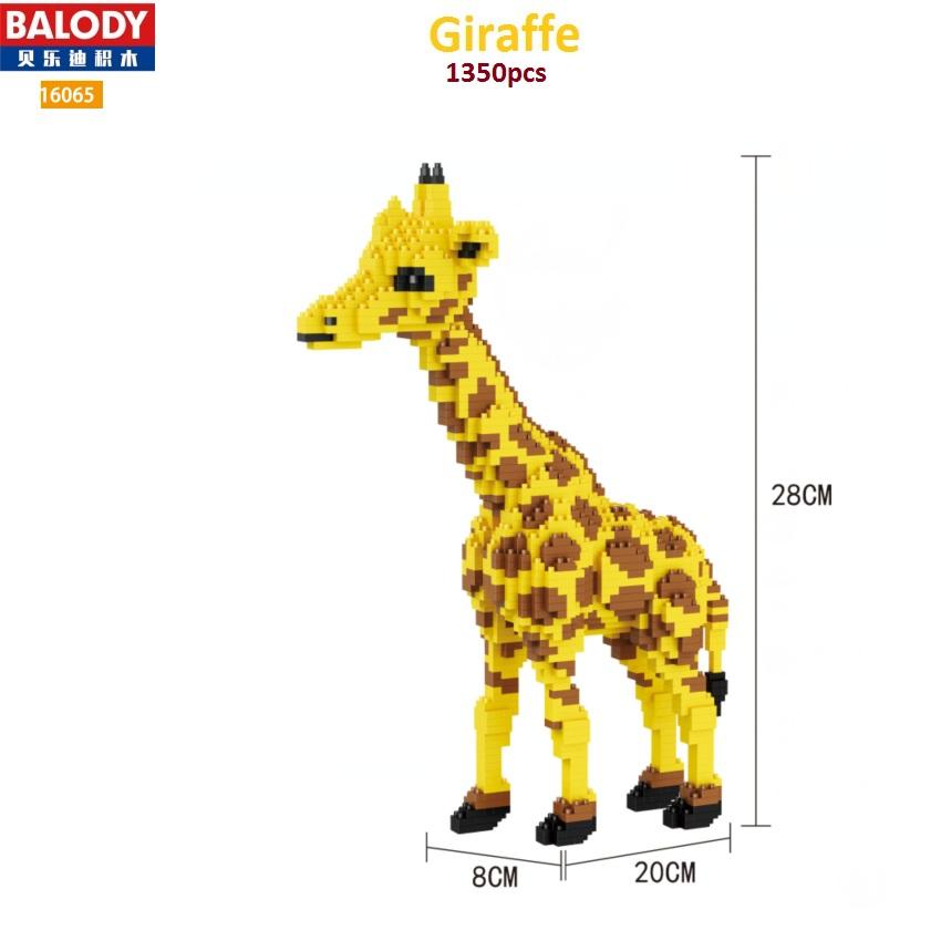 Balody Diamond Blocks Animal Mini Building Bricks Giraffe Cartoon Toys Anime Juguetes Girls Gifts For Collection 16065