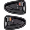 2 Smooth Black Interior Inside Door Handles for Hyundai Accent 2000 2001 2002 2003 2004 2005 2006 Front or Rear Left and Right Side w/Door Lock