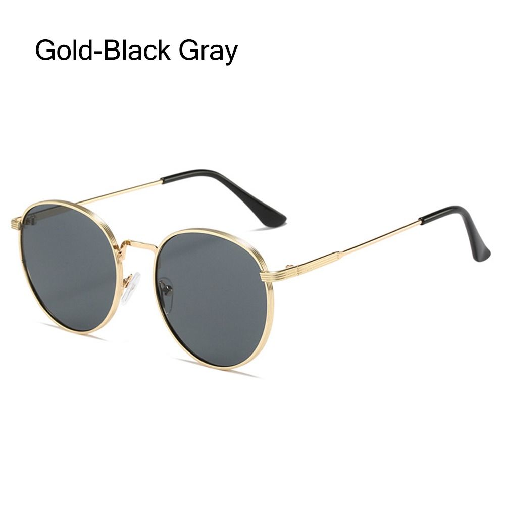Vintage Metal Frame Sun Glasses UV Protection Hippie Glasses Trendy Round Sunglasses  for Women Men