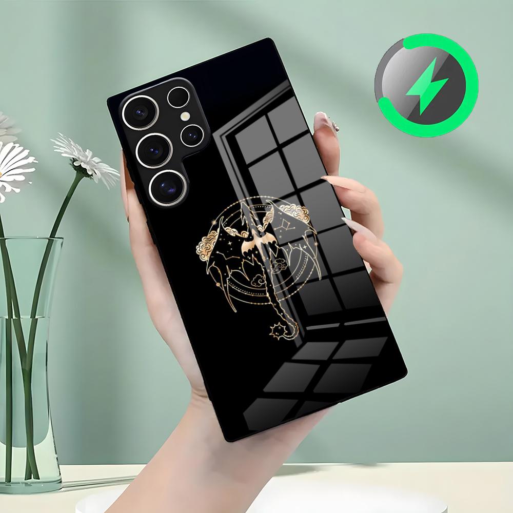 Чехол для телефона «Четвертое крыло Драконы» для Samsung S26 S25 S24 S23 S22 S21 S20 Edge Ultra Plus FE Для Magsafe Стеклянный чехол