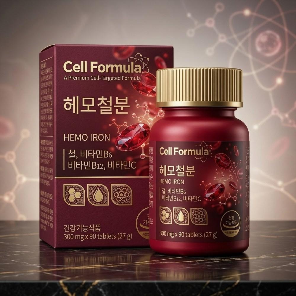 High-Absorption Heme Iron Pregnancy Hemo Iron Supplement 1 Box (90 Tablets)
