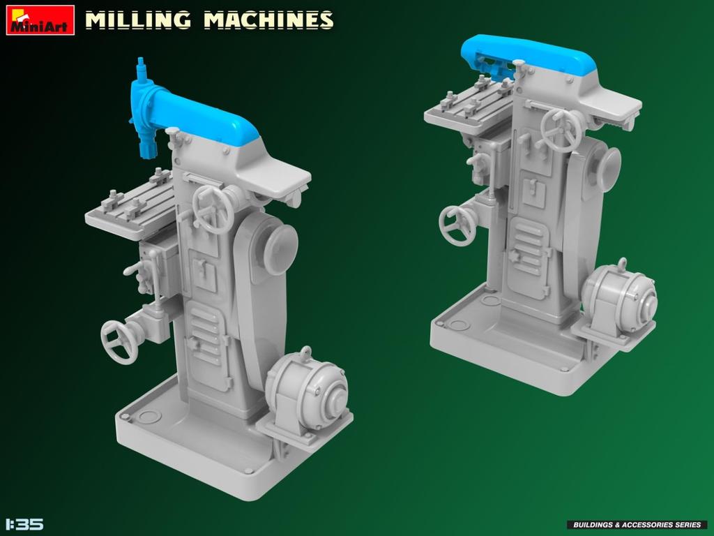 Miniart Milling Machine 2 Pieces Plastic Model MA35663 1/35