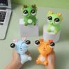 Decompression Toy Cartoon Dragon Squeeze Doll Soft Pinch Eye-popping Funny Eyeball Burst Animal Stress Relief Sensory Therapy Fidget New Year Gift for