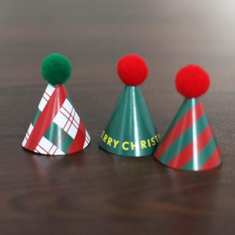 15Pcs/SET Mini Birthday Hat Cake Toppers DIY Cake Decoration Kids Birthday Cake Top Flages Baby Shower Cupcake Toppers