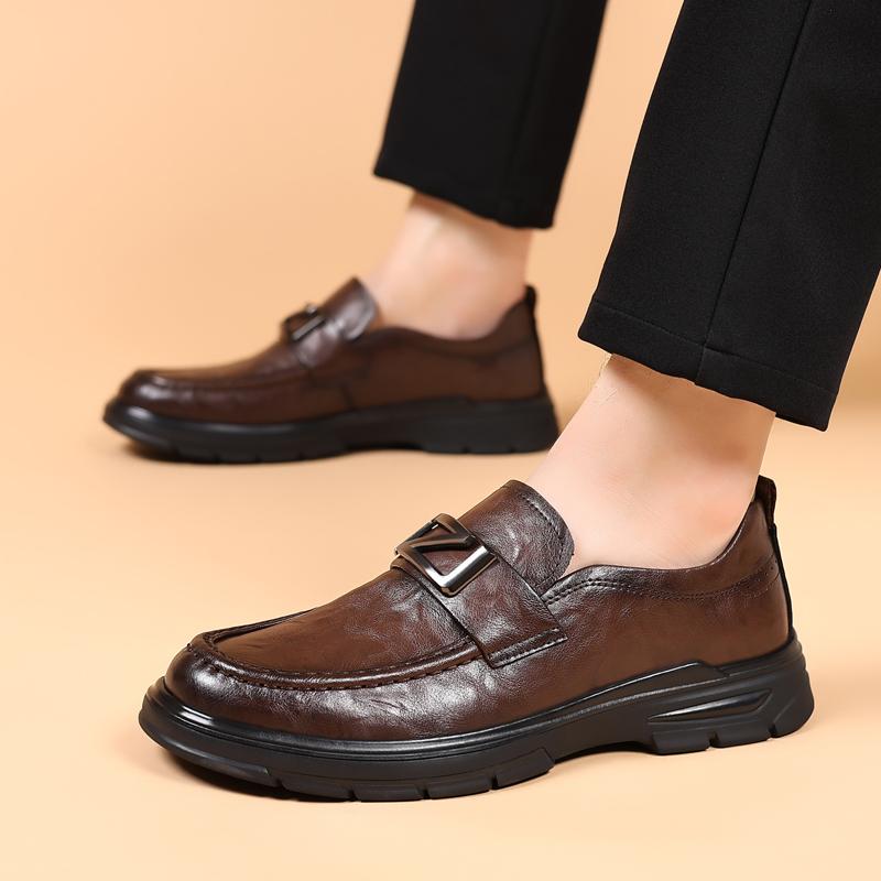 Mens Dress Shoes Men's Leather Skin Shoes for Men Elegant Casual Business Luxury Social Male Shoe