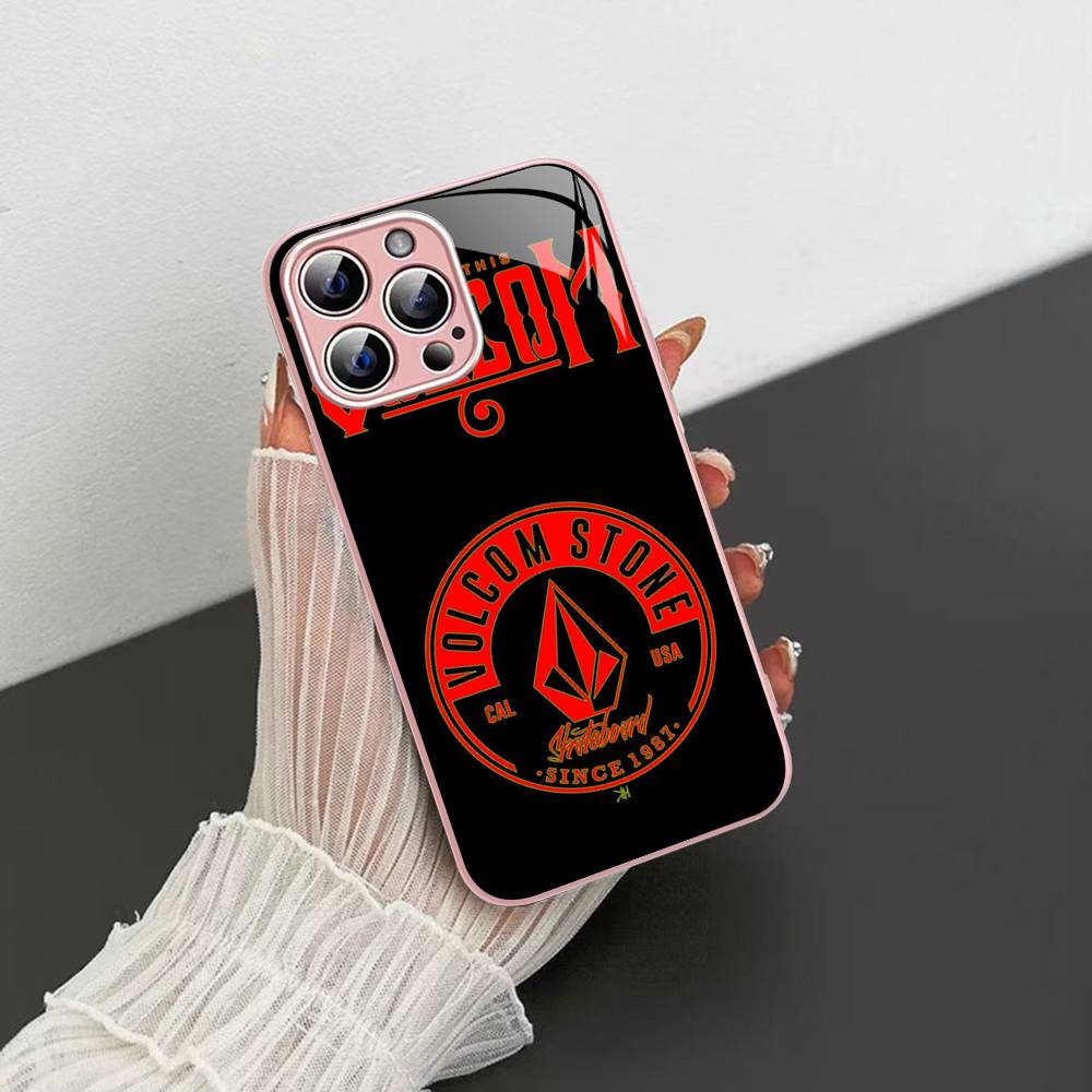 Известный Бренд Скейтборда V-VOLCOMs Для IPhone 14 13 12 Mini 11 Pro XS Max X XR 14 Plus Защитное Стекло